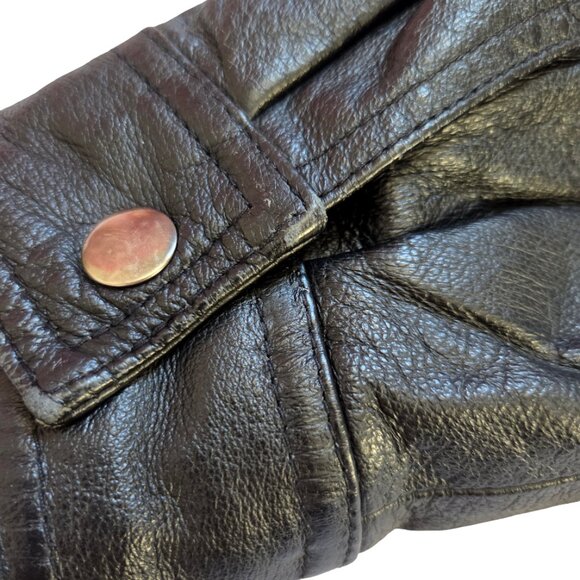 St. John’s Bay Black Leather Bomber Jacket Mens XL Streetwear Moto Inspired - Picture 14 of 16